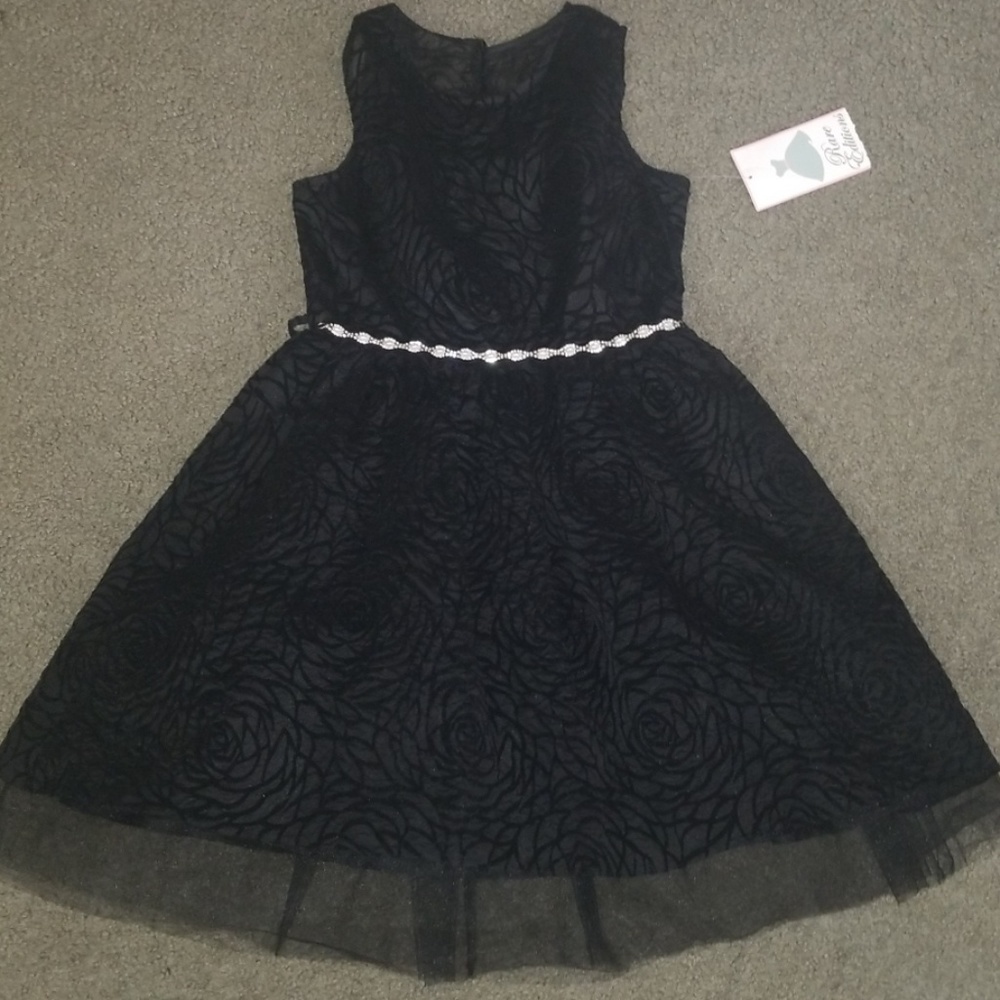 Elegant Black and Pearl Dress